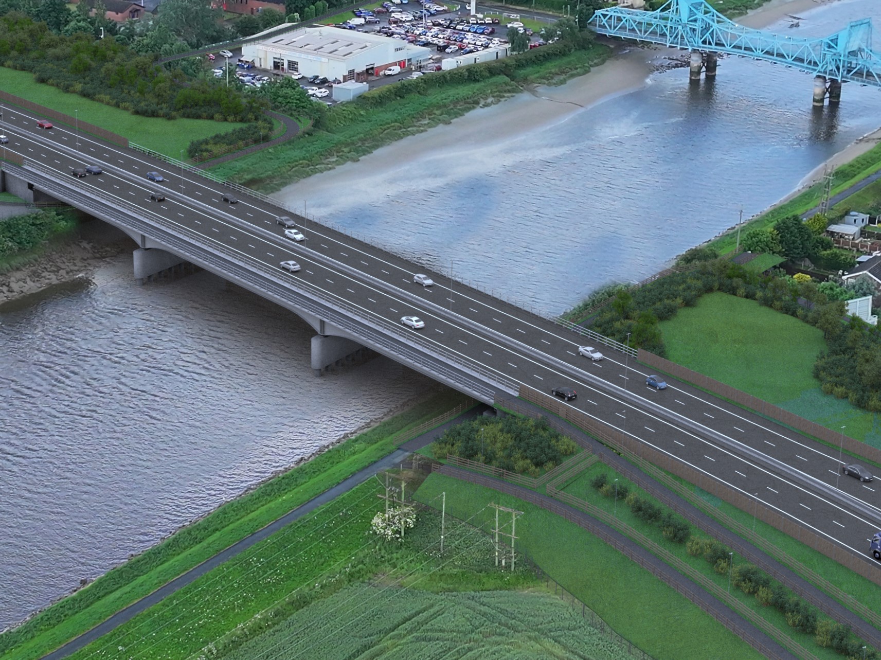 River Dee Bridge Option E artist's impression