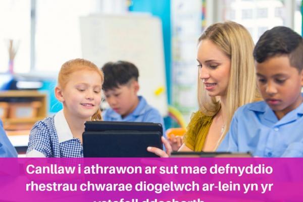 Rhestrau chwarae'r parth diogelwch ar-lein ar gyfer yr ystafell ddosbarth: canllawiau i athrawon