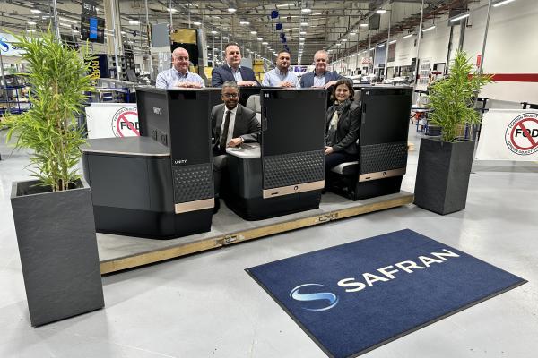 Economy Minister, Vaughan Gething and CEO of Safran Seats GB, Véronique Bardelmann